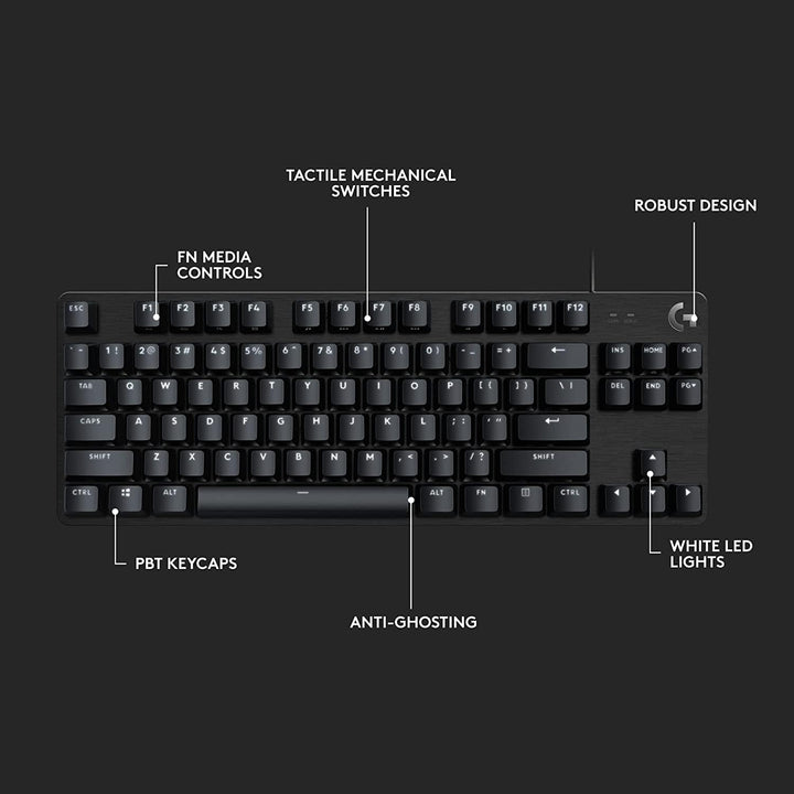 Logitech G 413 TKL SE Teclado mecánico para juegos, teclado retroil...