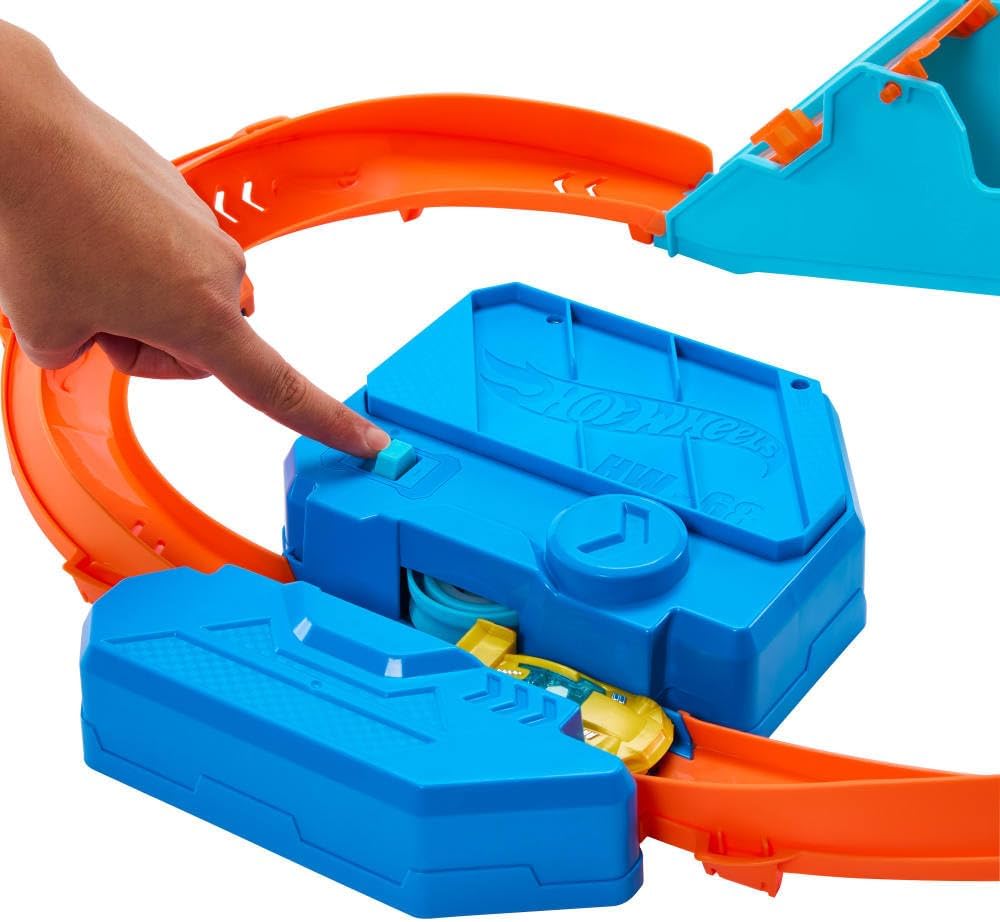 Hot Wheels Juego de pistas de coche de juguete caja de