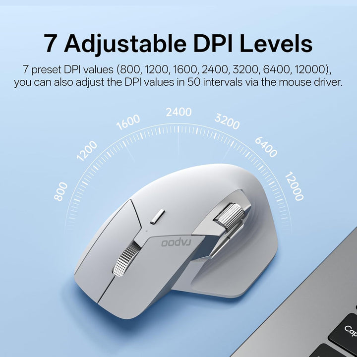 Rapoo MT760 PRO - Ratón inalámbrico, NearLink + Bluetooth 5.0 multi...