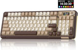 SOLAKAKA Teclado mecánico A99 Pro con pantalla LCD y perilla de met...