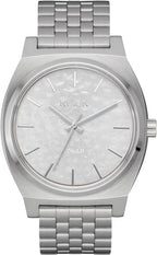 NIXON Time Teller Solar A1369 - Reloj analógico para hombre con energía solar resistente al agua de 100 m (esfera del reloj de 40.5 mm, correa de acero inoxidable de 20 mm con 5 eslabones)
