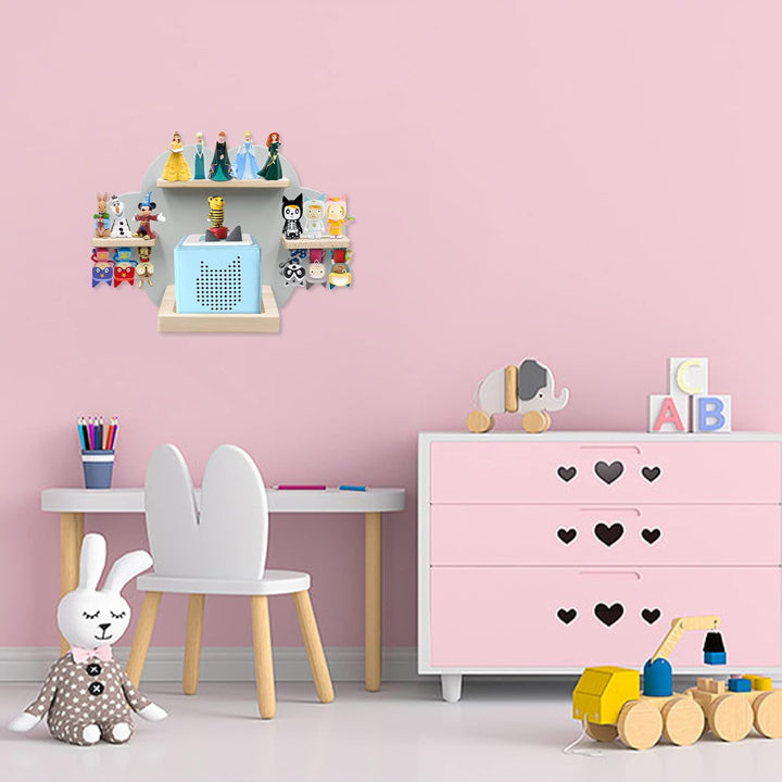 Estante de pared (nube) para Toniebox, estación de carga y figuras...