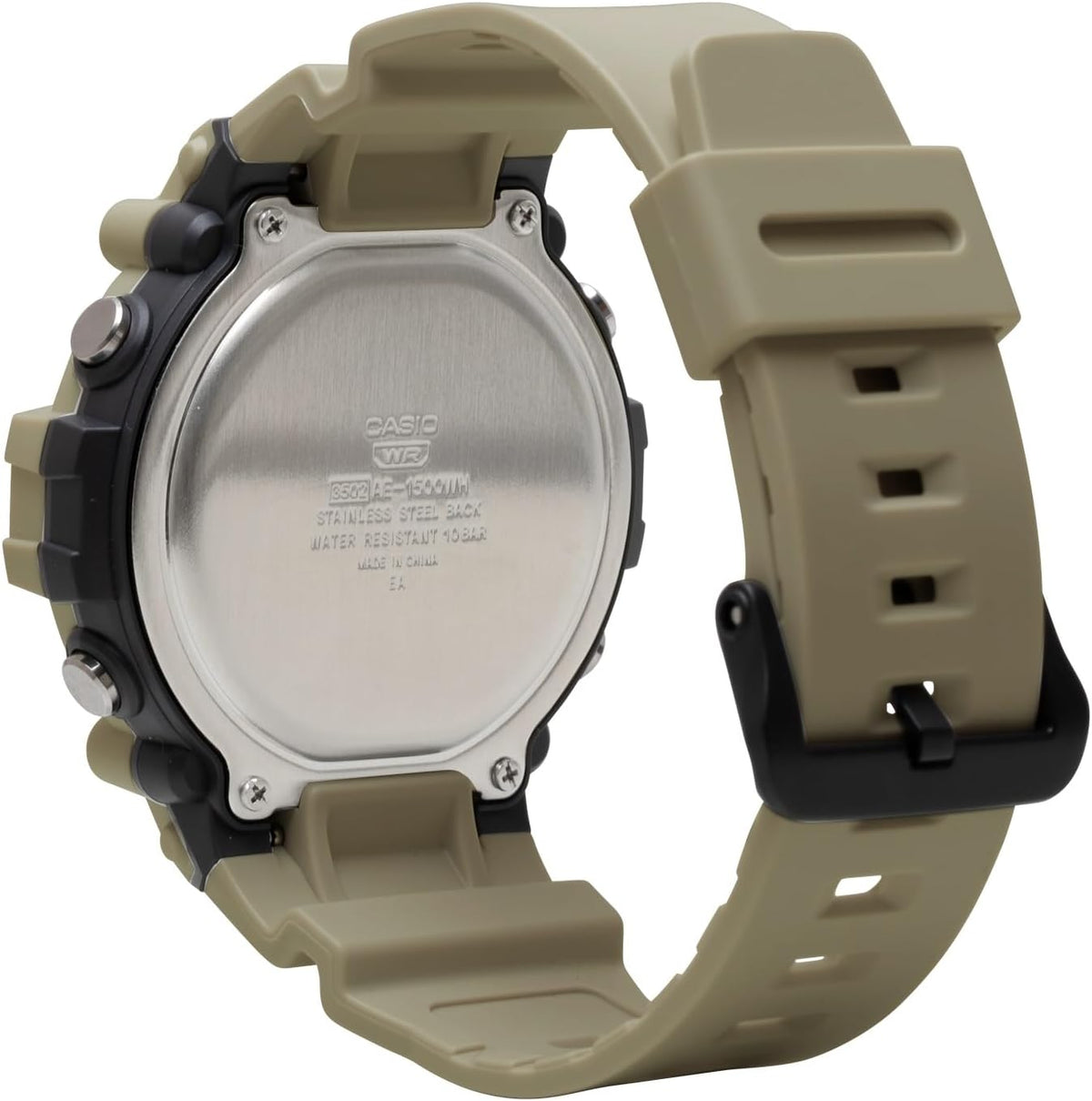 Casio Illuminator AE1500WH Series | Batería de 10 años | Retroiluminación LED | 5 alarmas | Cronómetro de 1/100 segundos | Reloj digital para hombre
