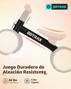 Gotrax Bicicleta de equilibrio para bebé, ruedas silenciosas de 7 pulgadas