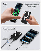podoru para Magsafe Power Bank, cargador portátil magnético delgado de