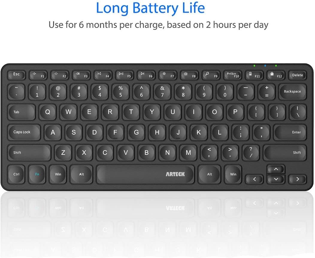 Arteck Teclado inalámbrico 2.4G Teclado inalámbrico ultra delgado y...