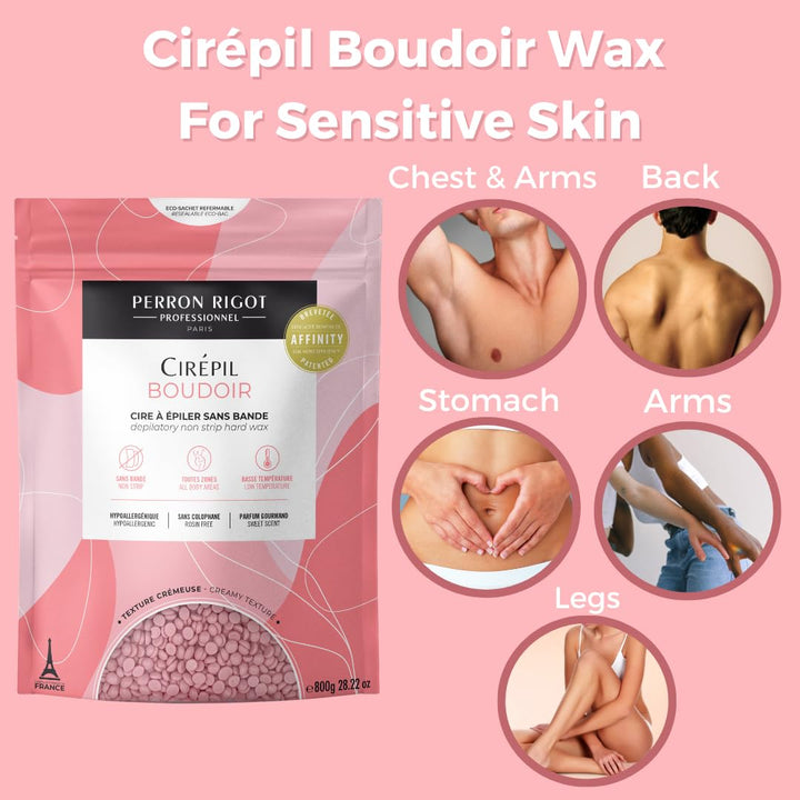 Cirepil BOUDOIR - Bolsa de perlas de cera dura sin tirantes de 28.2...