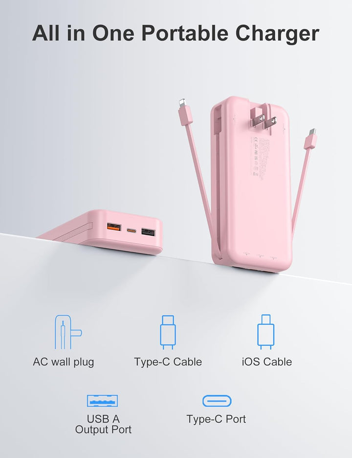 Cargador portátil, 20000 mAh 22.5 W, cargador de batería de carga r...