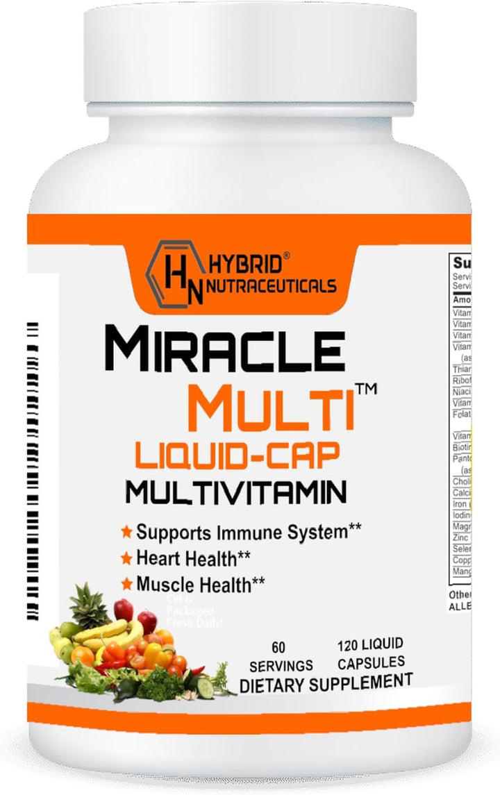 MiracleMulti Cápsulas multivitamínicas líquidas para hombres y muje...