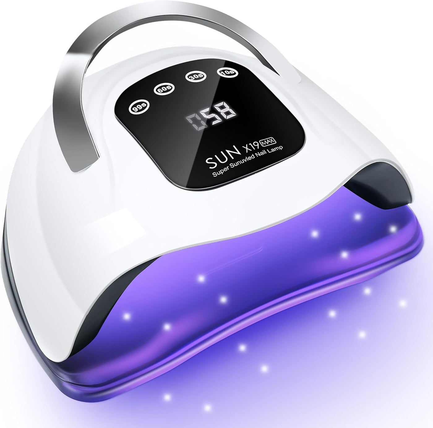 Wisdompark Lámpara de uñas LED UV de 320 W, secador de uñas para es...