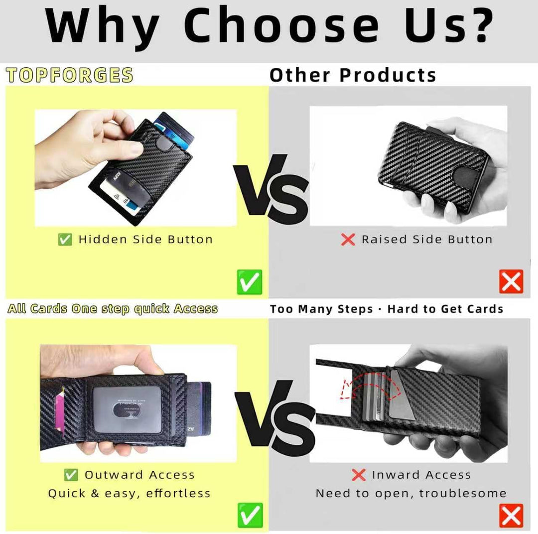 TOPFORGES Cartera para hombre, bloqueo RFID, billetera inteligente...