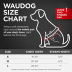 WAUDOG Arnés impermeable para perro con etiqueta de código QR y cierre de