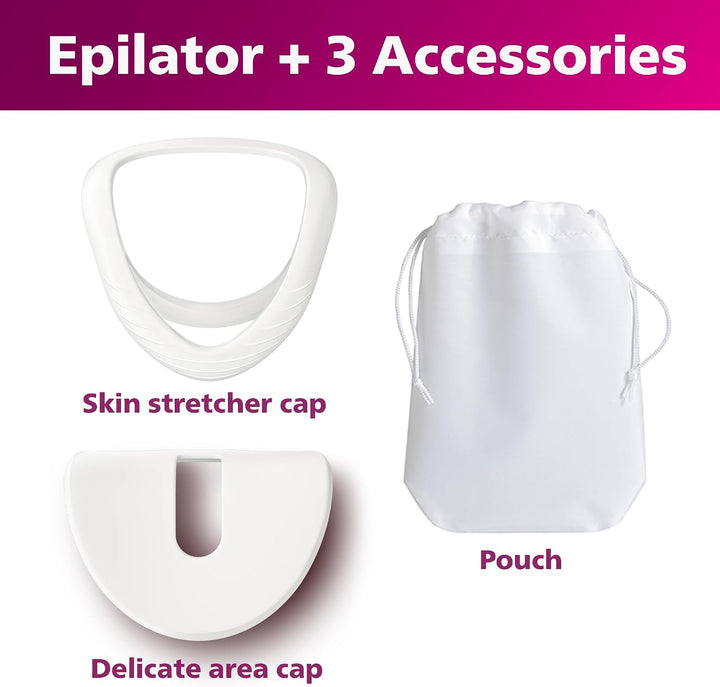 Philips BRE700\/04 depiladora para mujer, con 3 accesorios, BRE700\/04
