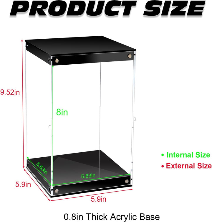 Vitrina de acrílico transparente con luz LED para coleccionables de...
