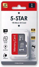 5-Star Tarjeta de memoria Micro SD de 1 TB de alta