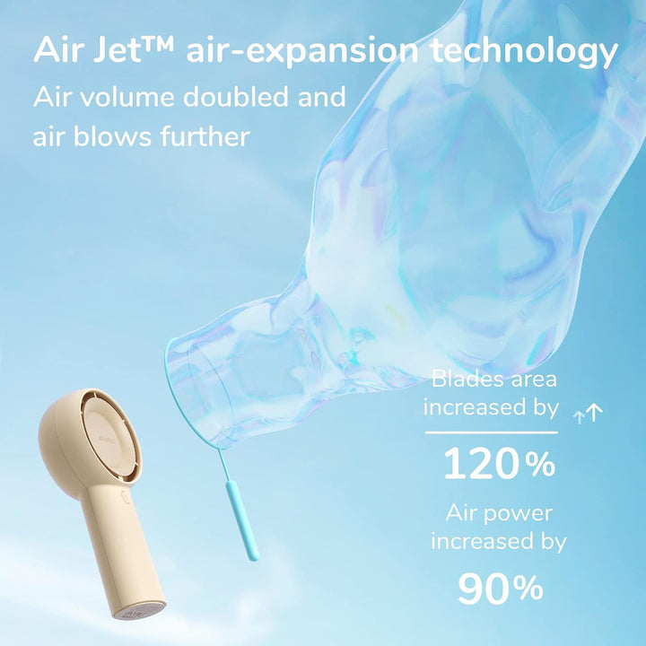 JISULIFE Ventilador turbo portátil portátil recargable 4000mAh 5 ve...
