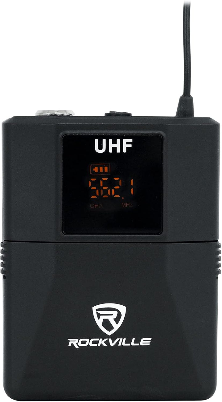 Rockville RWM61U - Sistema de micrófono inalámbrico UHF profesional...