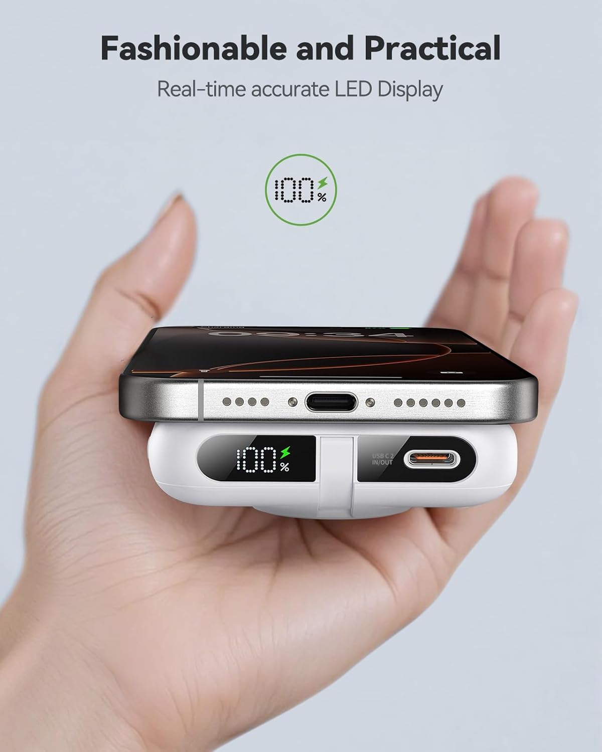 Cargador portátil magnético para iPhone y Apple Watch, banco de ene...