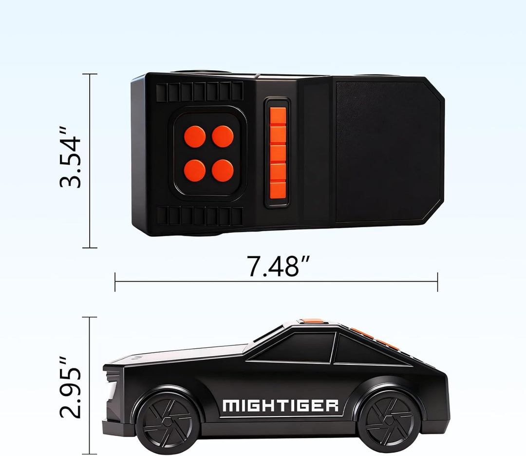 Bomba de aire en forma de automóvil con Bluetooth, 3 baterías de 18...