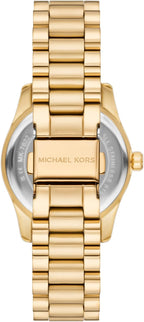 Reloj de mujer Michael Kors Lexington de tres agujas, acero inoxidable con acabado dorado (Modelo: MK7622)