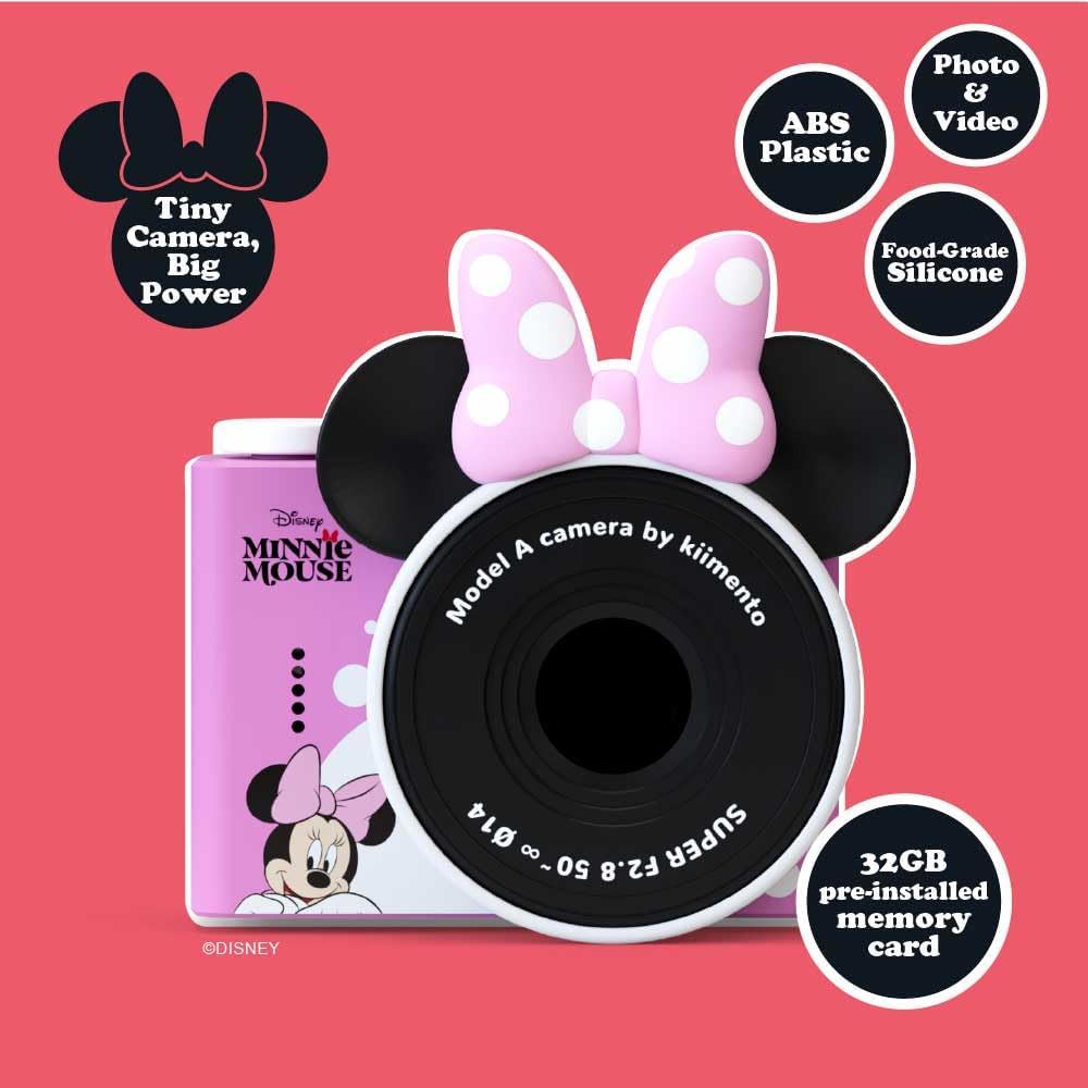 Cámara digital de juguete Minnie Mouse para niños pequeños y videoc...