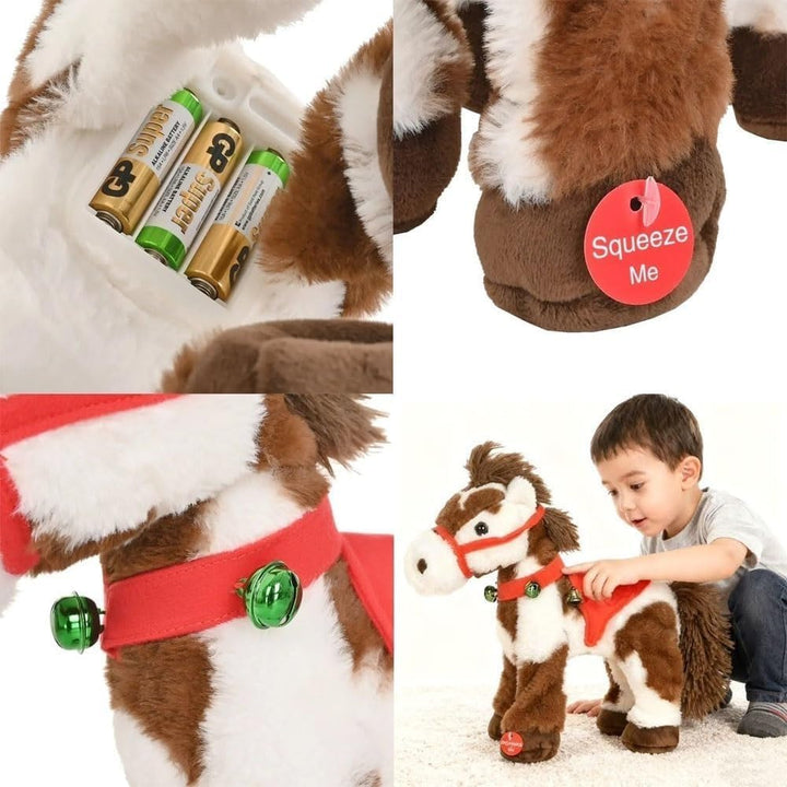 FOUR KAQA Spotted - Caballo eléctrico de peluche poni