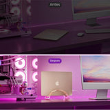 Soporte vertical acrílico para computadora de escritorio, base invi...