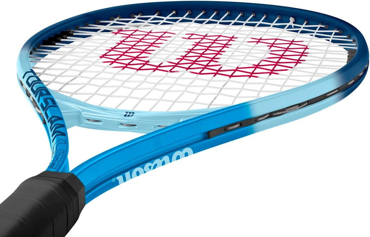 Wilson Tour Slam Lite - Raqueta de tenis recreativa para adultos, tamaño de empuñadura 3-4 3/8 pulgadas, color azul