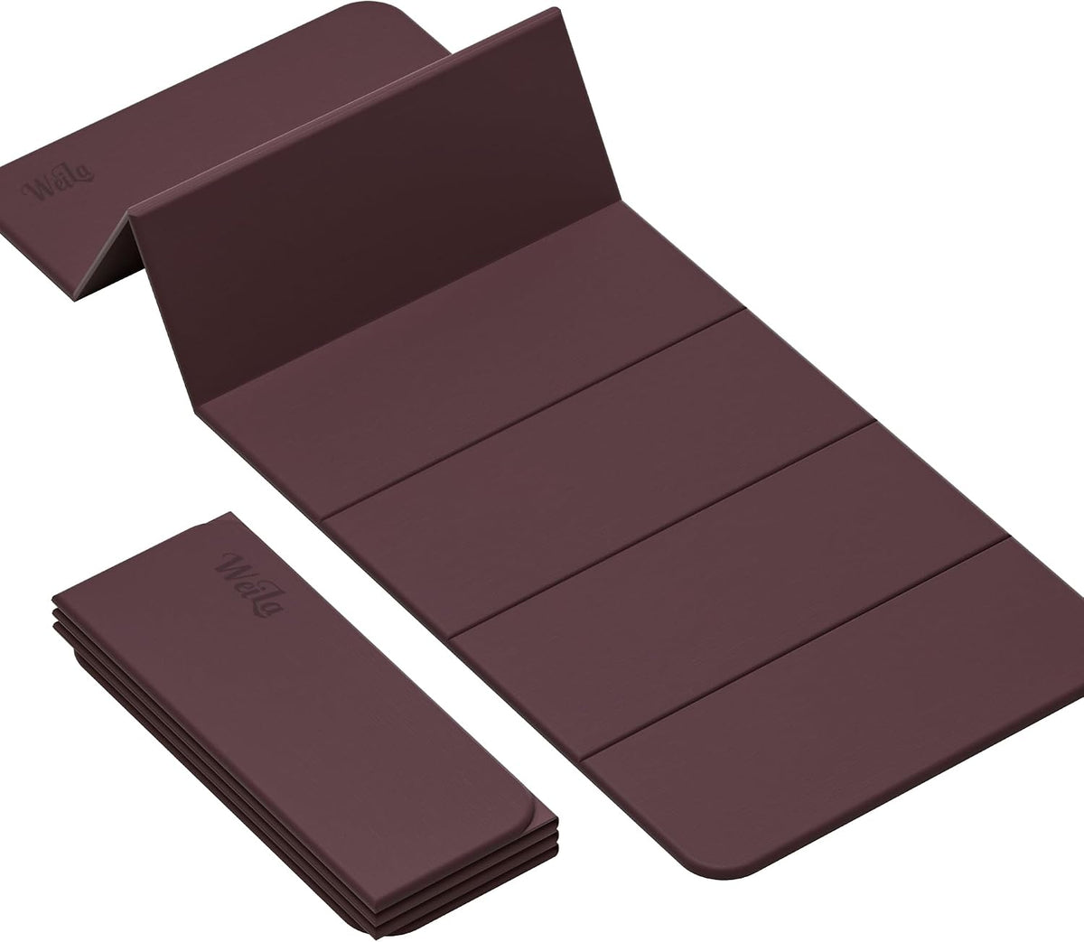 WEILA Esterilla de Yoga Plegable TPE 1/2 pulgada 70"x24", Colchoneta Pilates Antideslizante Gruesa
