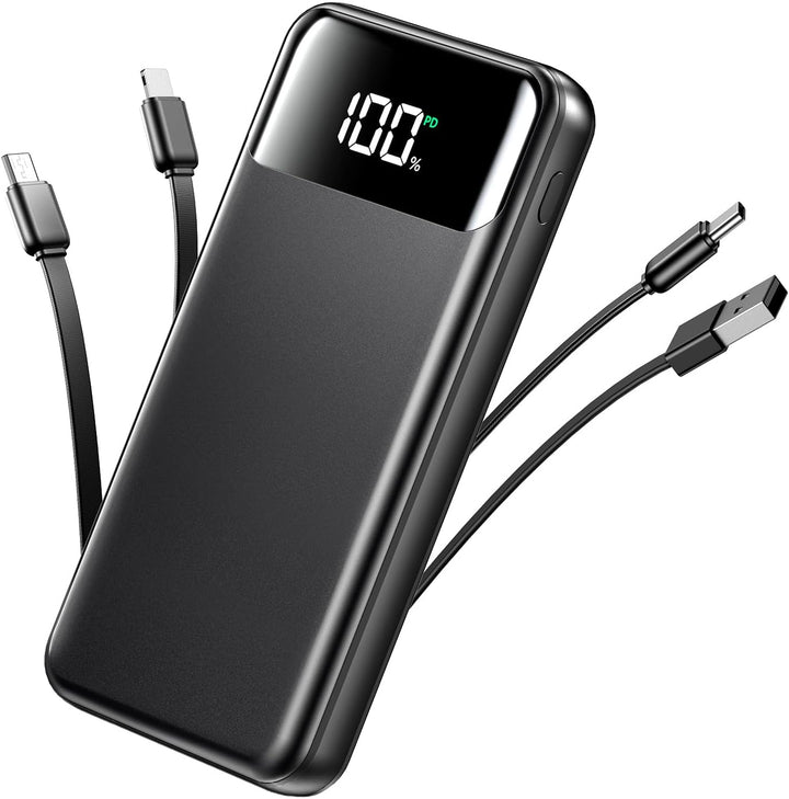 Cargador portátil, banco de energía de 50000 mAh con cables incorpo...