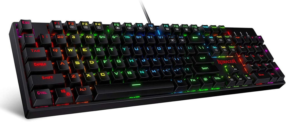 Redragon Teclado mecánico para juegos K582 RGB, 100% 104 teclas de...