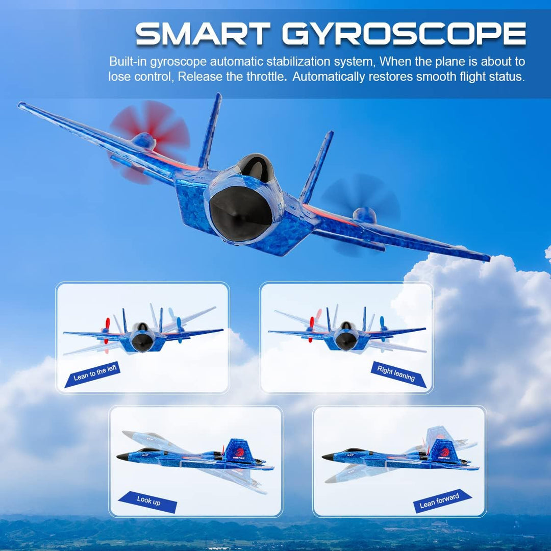 RoofWorld Avión RC, avión RC F22 listo para volar, avión de control...