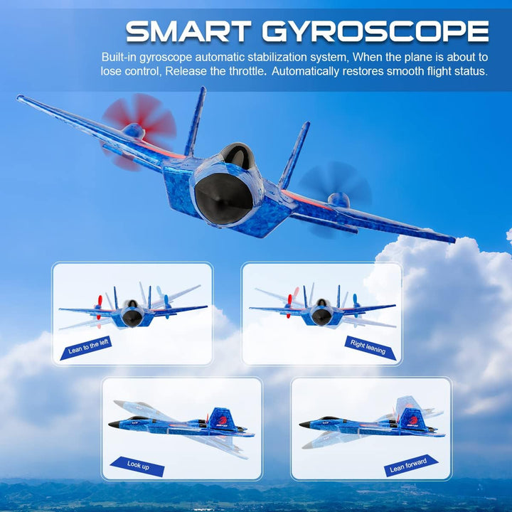 RoofWorld Avión RC, avión RC F22 listo para volar, avión de control...