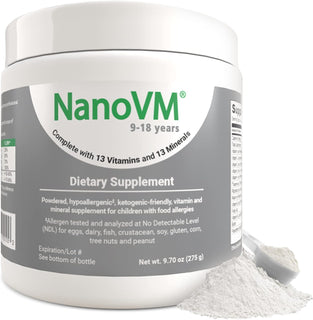 NanoVM 9-18 Años, Multivitamínico para Niños Libre de Alérgenos, Vi...