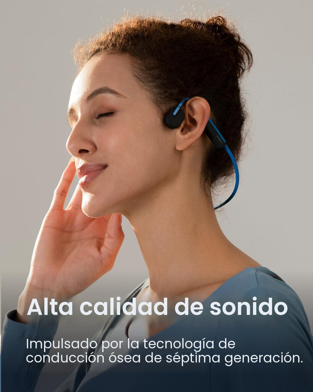 SHOKZ OpenMove - Auriculares deportivos Bluetooth de oreja abierta,...