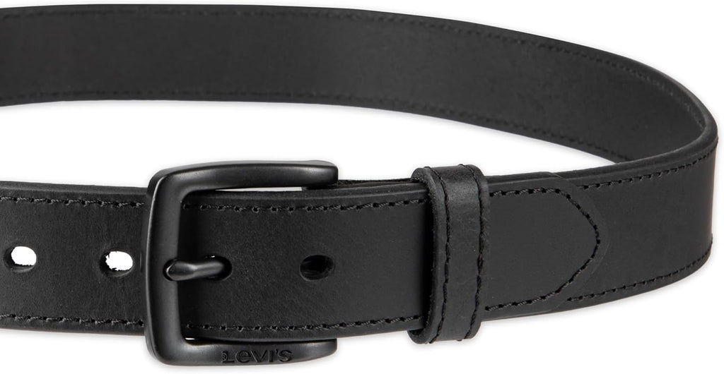 Levi's Cinturón de cuero casual para hombre, correa clásica par...