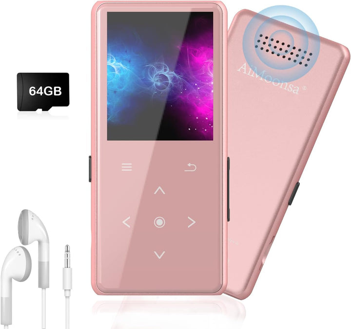 Reproductor MP3 de 64 GB con Bluetooth 5.2, reproductor de música A...