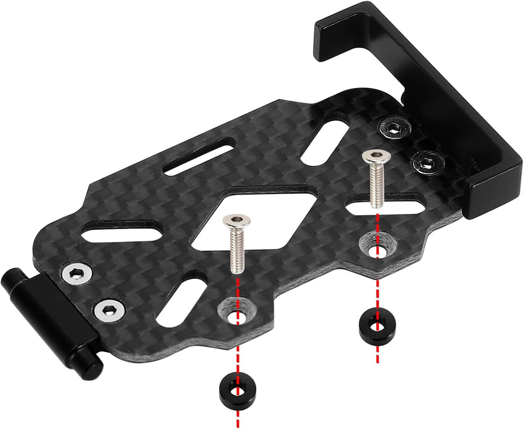 INJORA LCG Kit de chasis de fibra de carbono con bandeja de batería para TRX4M