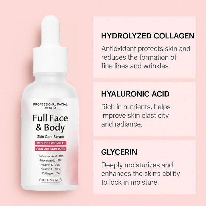 Suero de Vitaminas Finones Skin para rostro y cuerpo, suero reafirm...
