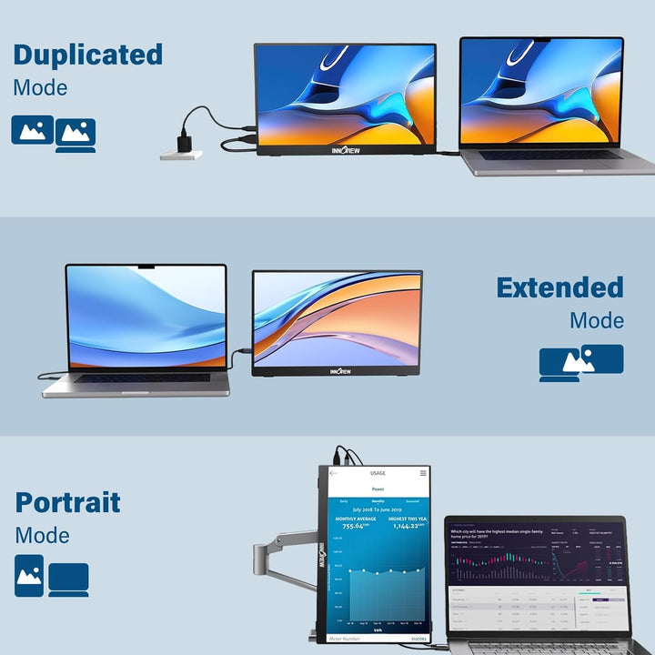 InnoView Monitor portátil de 15.6 pulgadas para portátil FHD 1080P...