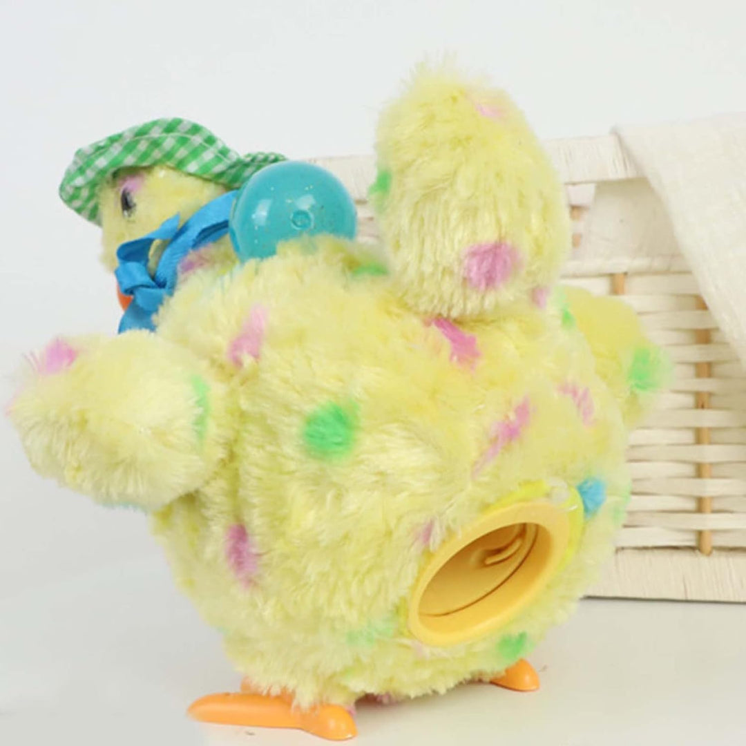 NASSMOSSE Peluche de pollo poniendo huevos de juguete