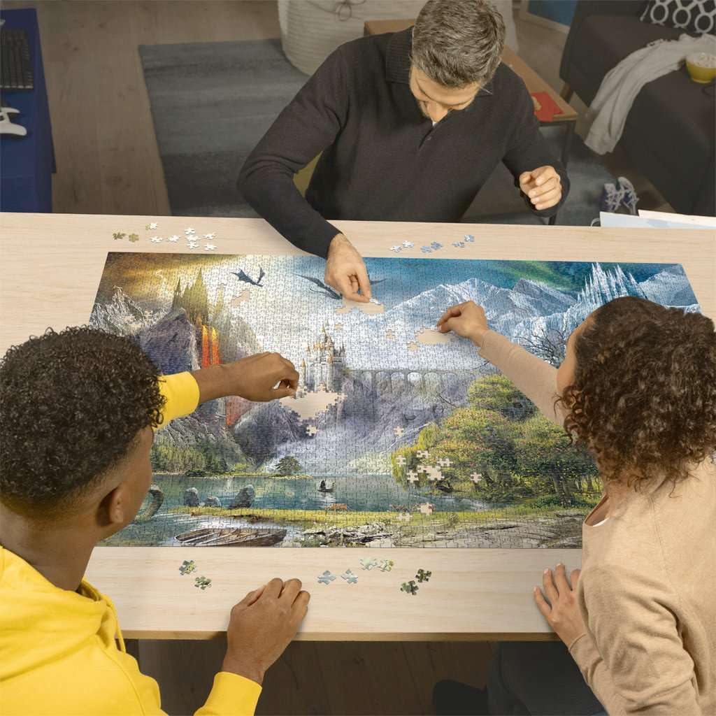 Ravensburger - Reign of Dragons - Rompecabezas de 3000 piezas - Emocionante aventura de la Tierra Media - con dragones, un castillo y montañas de hielo - Calidad premium - Regalo ideal - Rompecabezas