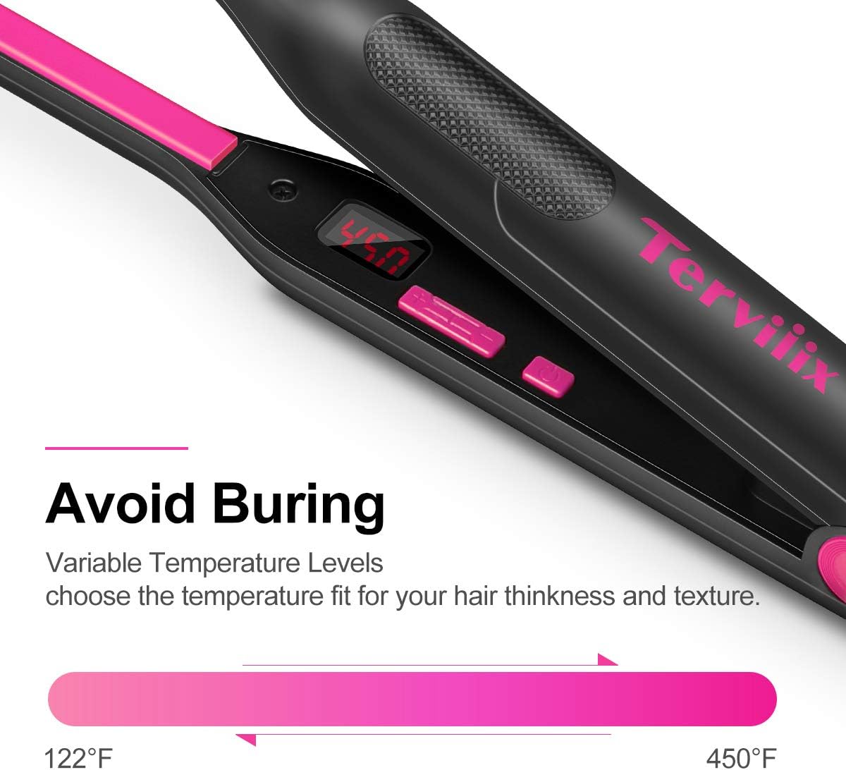 Terviiix Plancha plana tipo lápiz, planchas pequeñas para cabello
