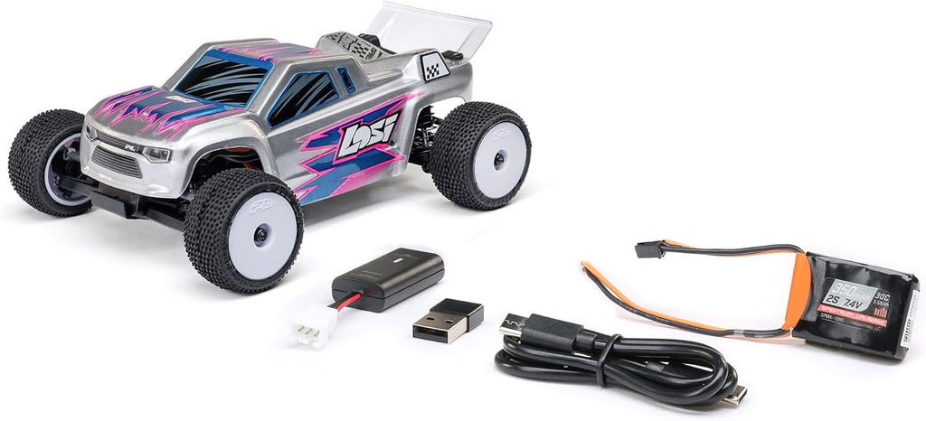 Losi Micro-T 1/28 2 Wheel Drive Silver RTR LOS-1392T2