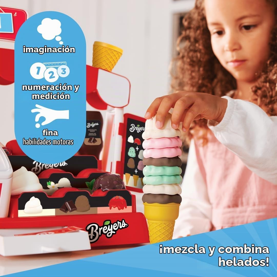 Casdon Juego oficial de heladería | Juguete de simulación de helados para niños mayores de 2 años | con buen humor, paleta, magnum, Klondike y Breyers