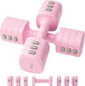 Juego de mancuernas y pesas rusas ajustables 2 en 1 para mujer (1.1-12.1 libras), pesas libres de cambio rápido para gimnasio en casa, pilates y entrenamiento de cuerpo completo