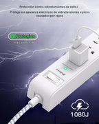 Paquete de 2 cables de extensión de 10 pies con protección contra sobretensiones