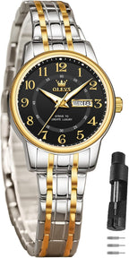 OLEVS Relojes para mujer Vestido 30M Banda larga impermeable para muñecas