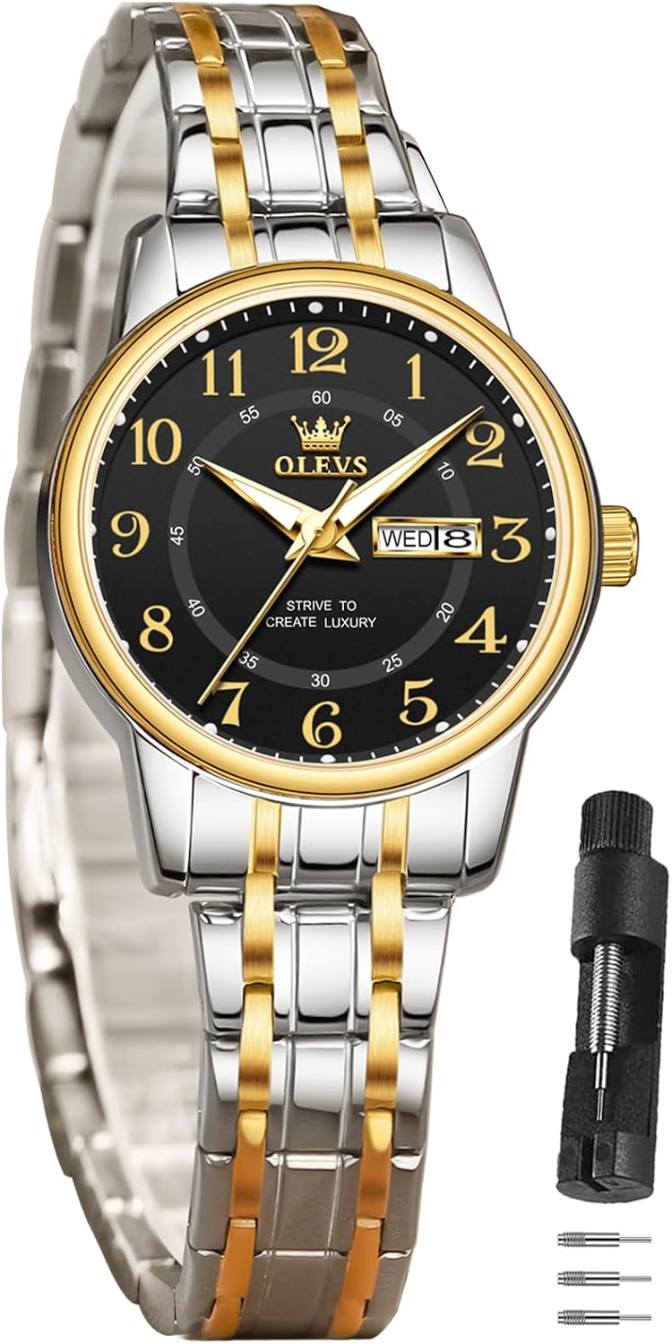 OLEVS Relojes para mujer Vestido 30M Banda larga impermeable para muñecas