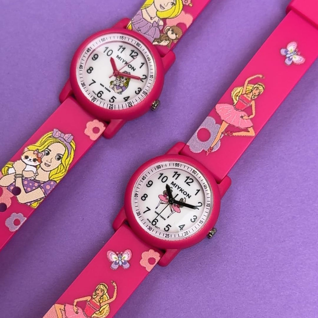Relojes Miykon para niños y niñas - Regalo educativo de aprendizaje de la hora para niños de 3 a 15 años, bebés, preescolares y niños en edad escolar - Reloj analógico fácil de leer, correa de resina